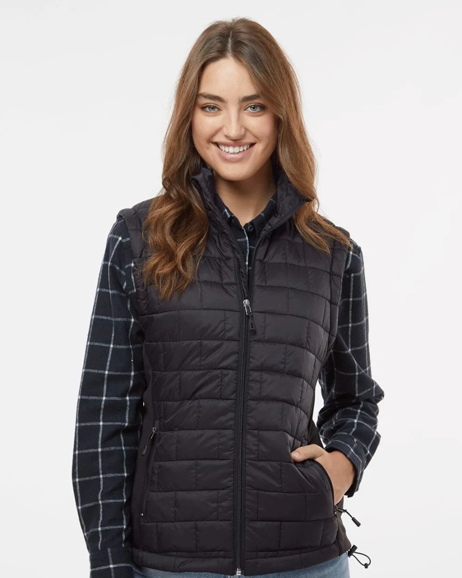 Jackets & Vests * Burnside Women'S Elemental Puffer Vest Black