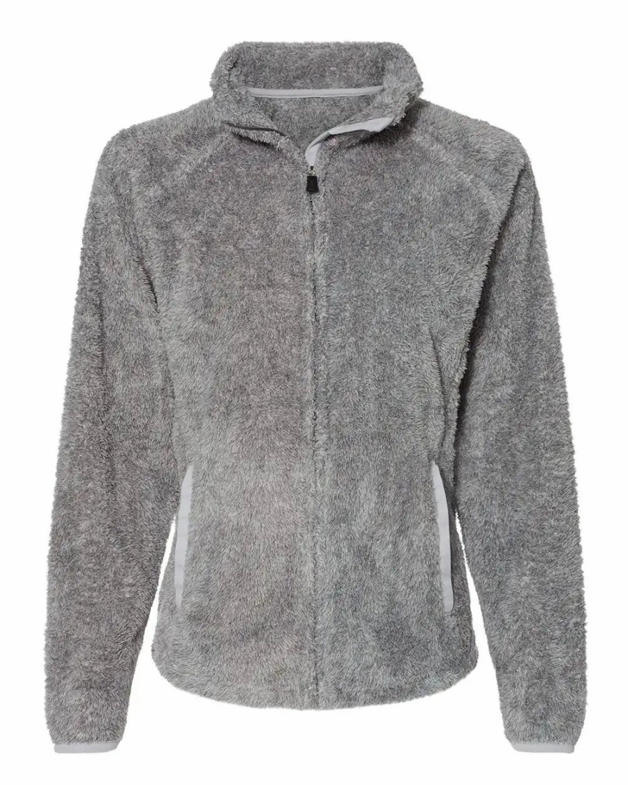 Jackets & Vests * J. America Women'S Boundary Shag Frosty Sherpa Full-Zip