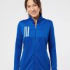 Sweatshirts & Fleece * Adidas Women'S 3-Stripes Double Knit Full-Zip