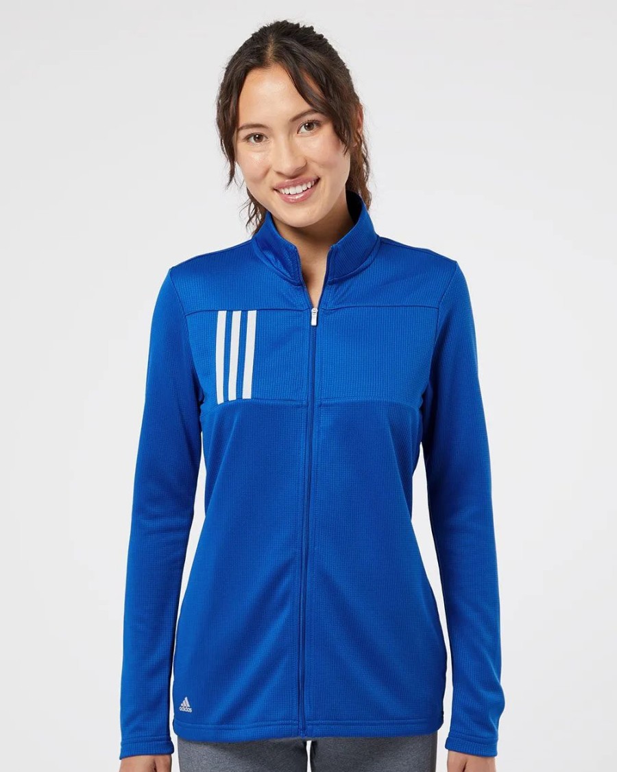 Sweatshirts & Fleece * Adidas Women'S 3-Stripes Double Knit Full-Zip