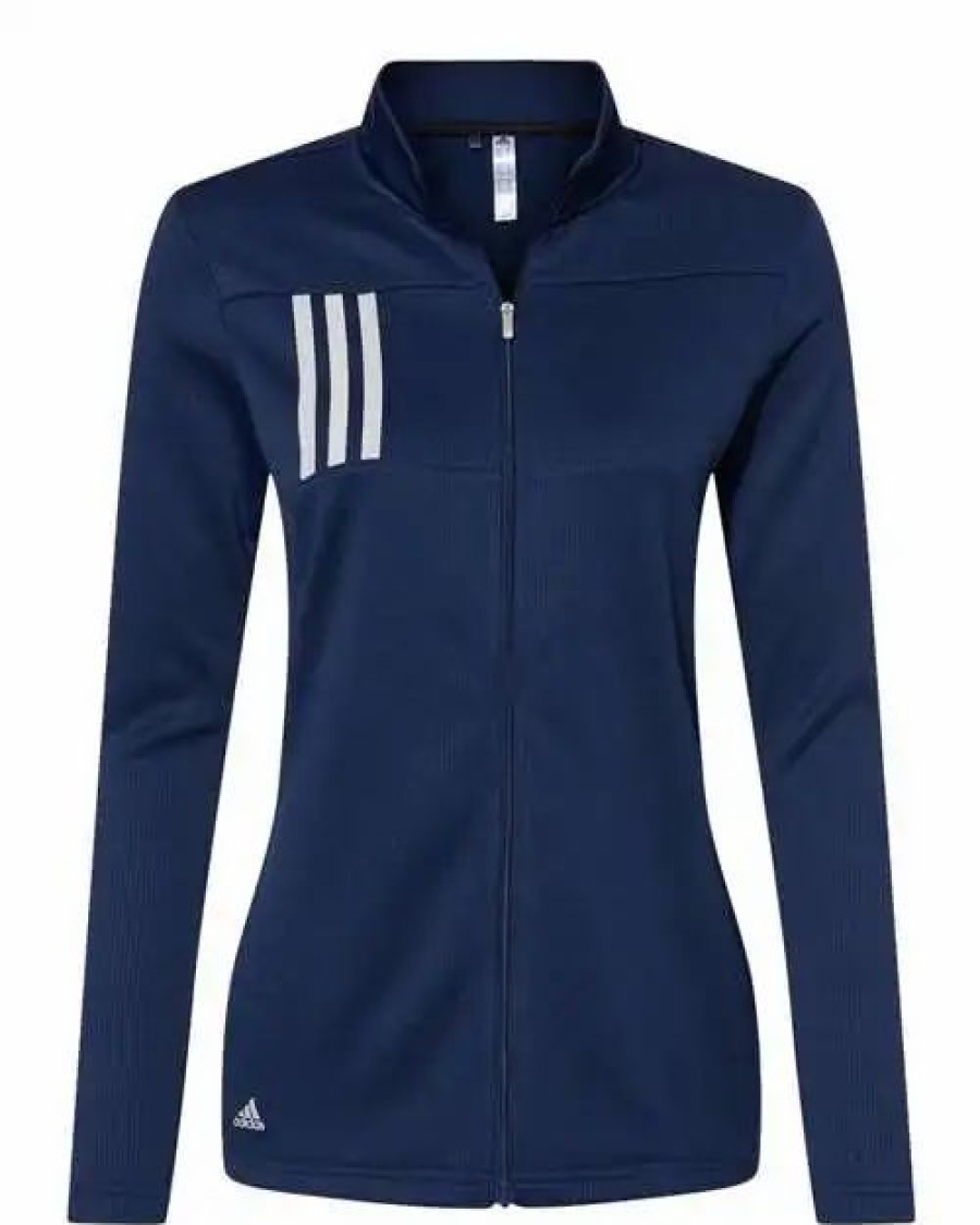 Sweatshirts & Fleece * Adidas Women'S 3-Stripes Double Knit Full-Zip