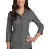 Shirts & Tops * Red House Women'S 3/4-Sleeve Nailhead Non-Iron Shirt