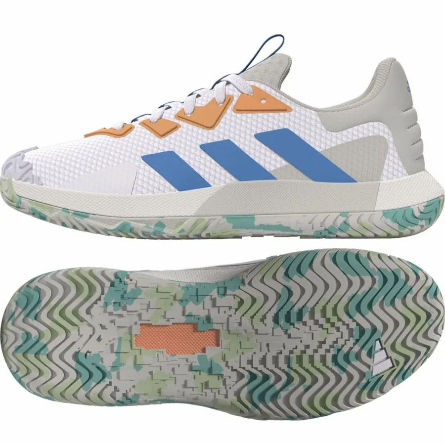 Footwear * Adidas Men'S Solematch Control Tennis Shoes Ftwwht/Pulblu/Orbgry