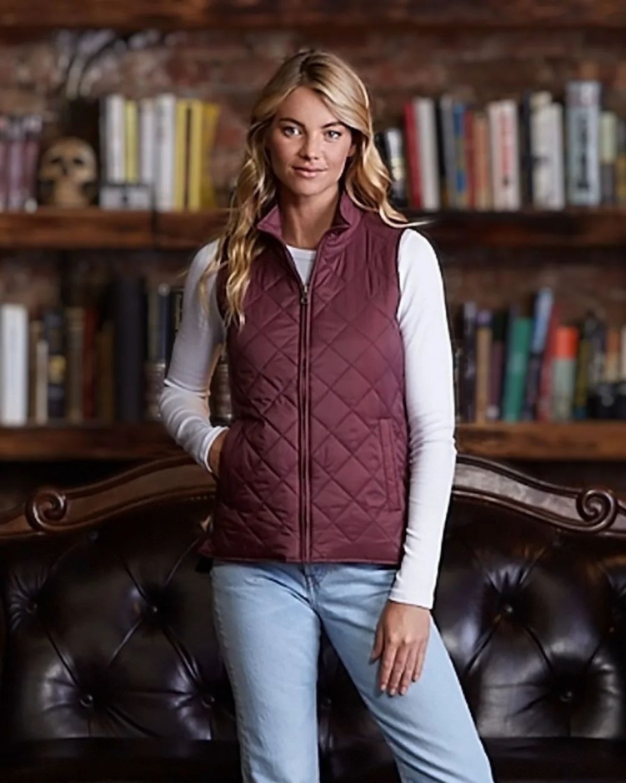 Jackets & Vests * Weatherproof Women'S Vintage Diamond Quilted Vest