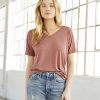 Shirts & Tops * Bella + Canvas Women'S Slouchy V-Neck Tee